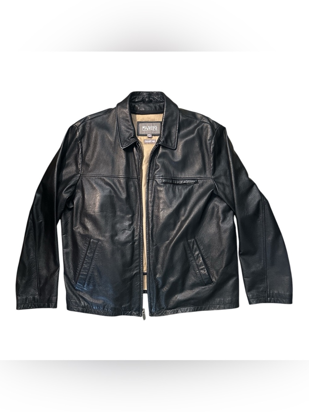 Wilsons Leather Black Genuine Leather Thinsulate Jacket Men 2XL